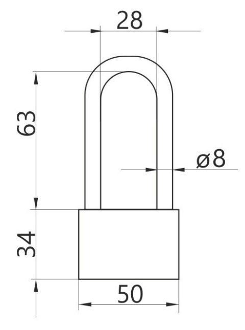 KŁÓDKA ZATRZASKOWA BĘBENKOWA MOSIĘŻNA KD51M H=63MM