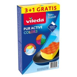 VILEDA GĄBKA DO NACZYŃ PUR ACTIVE COLOR 3+1GRATIS