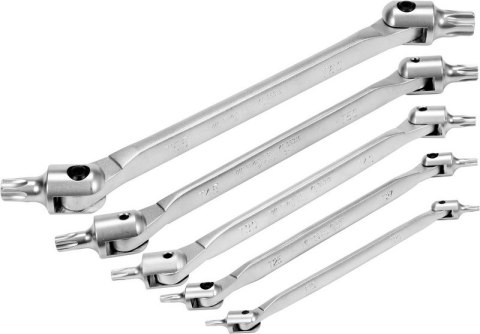 ZESTAW KLUCZY TORX Z PRZEGUBEM 5SZT.