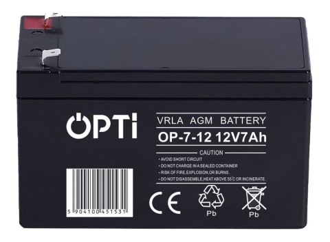 AKUMULATOR AGM OPTI 12V 7 AH