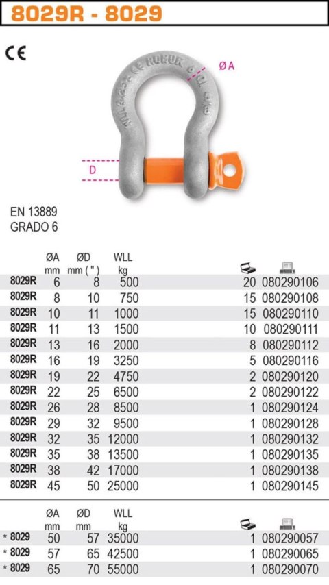 SZEKLA OKRĄGŁA STAL STOPOWA WLL 6.5T