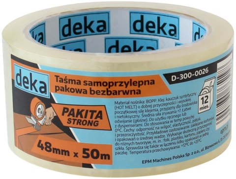 TAŚMA PAKOWA BEZBARWNA STRONG 48MM*50M