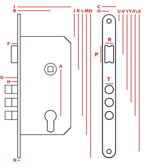 ZAMEK WPUSZCZANY JANIA 72/50 BOLCOWY 20 SKRĘCANY STOLARSKI