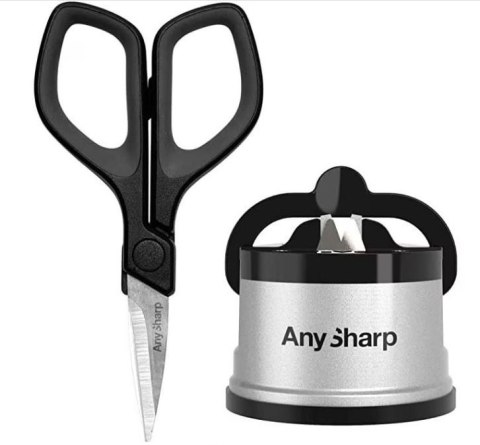 ZESTAW OSTRZAŁKA ANYSHARP CLASSIC SILVER + MINI NOŻYCZKI