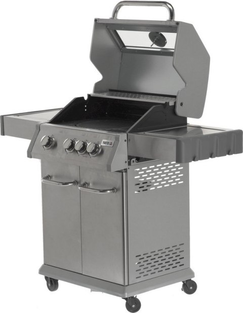 GRILL GAZOWY 3+1 STAL NIERDZEWNA 11.5KW, SZYBA