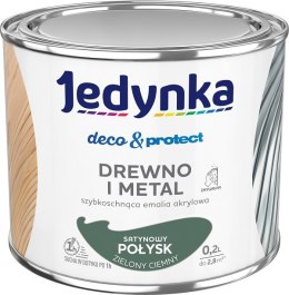 JEDYNKA DECO&PROTECT DREWNO I METAL SATYNA ZIELONY CIEM 0,2L