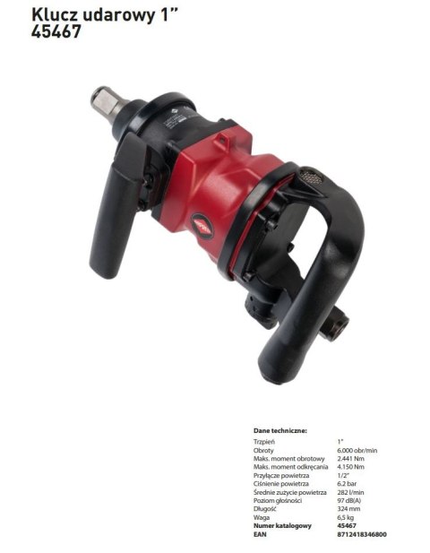 KLUCZ UDAROWY KOMPAKTOWY 1'' HD 1800NM