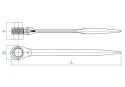 DWUSTRONNY KLUCZ NASADKOWY Z GRZECHOTKĄ 27*30MM, DŁ. 402MM