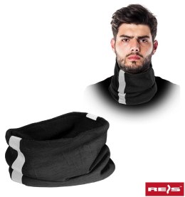 KOMIN OCIEPLANY Z PASEM ODBLASKOWYM BAND-DUO, CZARNY