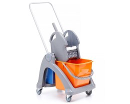 WÓZEK DO SPRZĄTANIA, 1 WIADRO 25L, Z PRASĄ