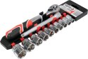 KOMPLET NASADEK + ACESORIA 3/8'' 12 CZĘŚCI