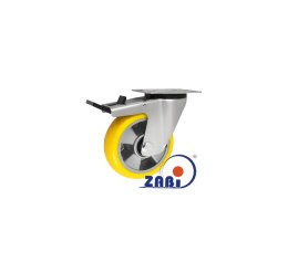 KOŁO ALUM.-POLI.125MM OBUD.SKRĘTNA+HAMUL.RADIALNA A25MPRH