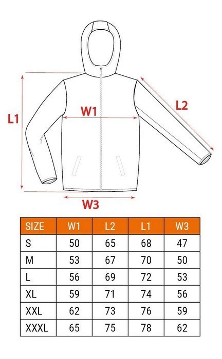 BLUZA ROZPINANA Z KAPTUREM COMFORT SZARA ROZMIAR L