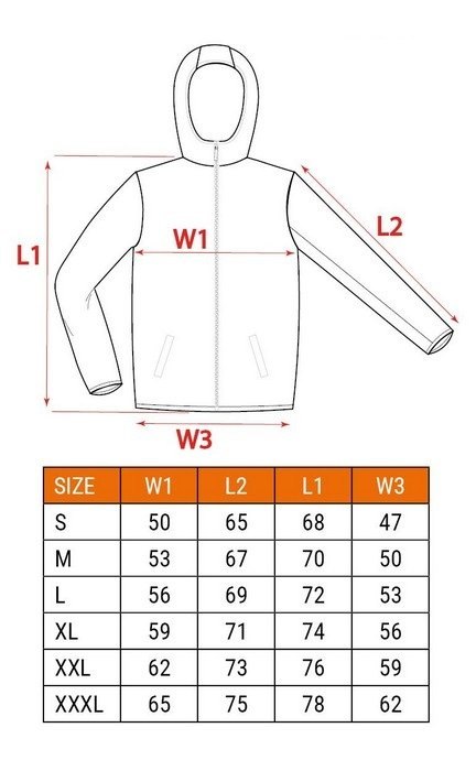 BLUZA ROZPINANA Z KAPTUREM COMFORT SZARA ROZMIAR M