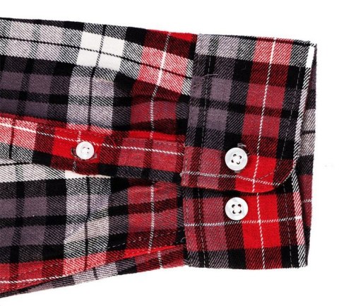 KOSZULA FLANELOWA KRATA CZERWONO-CZARNO-BIAŁA ROZMIAR XXL