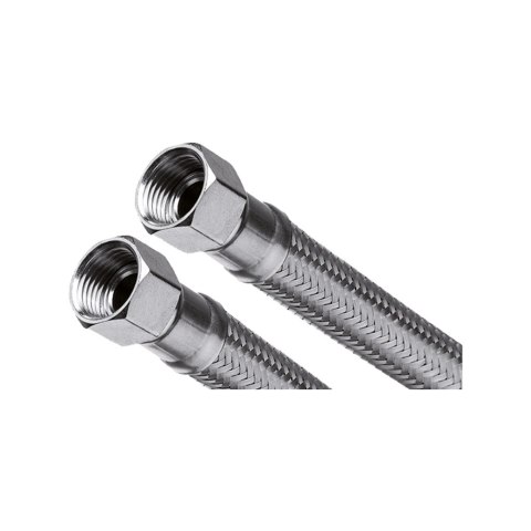 WĘŻYK W OPLOCIE ZE STALI NIERDZ GWINT WEW./WEW. 80CM 3/4*3/4