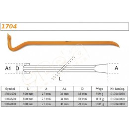 DŹWIGNIA CIESIELSKA 800MM