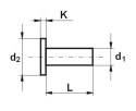 NIT ALUMINIOWY PEŁNY Z ŁBEM WALCOWYM 3.0*12 MM