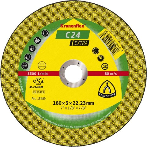 TARCZA PŁASKA C24EX T1A 125*2.5*24 242144