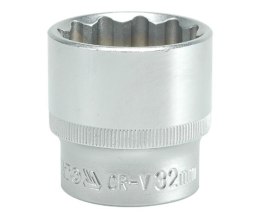 NASADKA KRÓTKA 12-KĄTNA CHROMOWANA 1/2'' 32MM