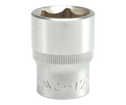 NASADKA KRÓTKA 6-KĄTNA CHROMOWANA 1/2'' 21MM