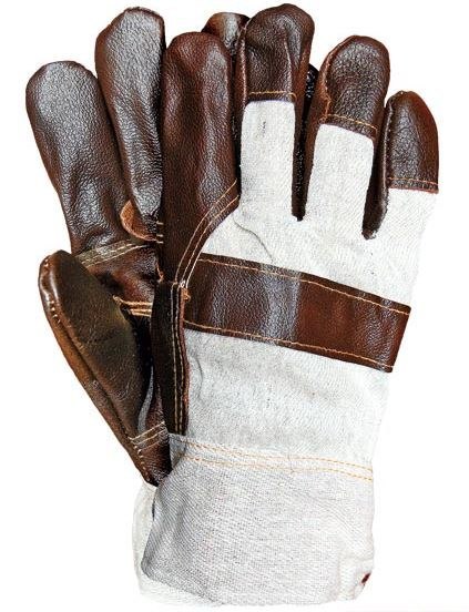 RĘKAWICE WZMACNIANE SKÓRĄ LICOWĄ + DRELICH OCIEPLANE 211BO