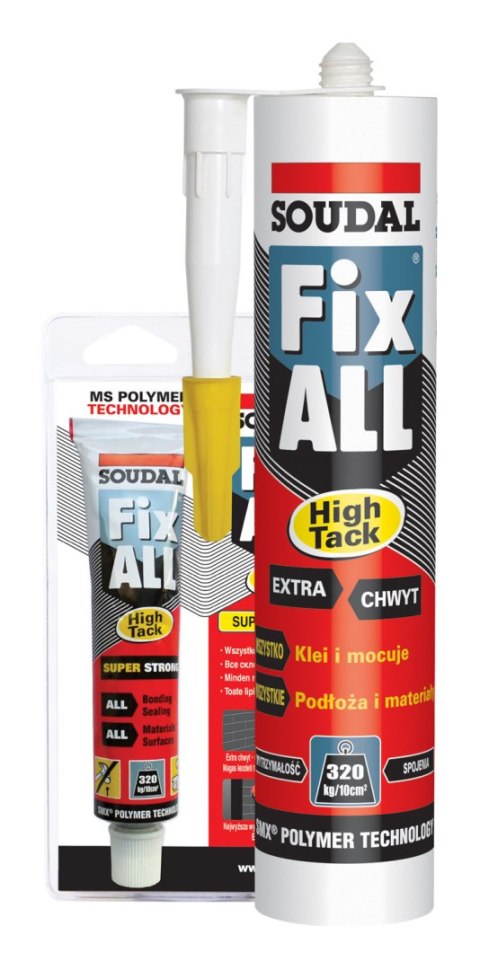 USZCZELNIACZ HYBRYDOWY FIX ALL HIGH TACK BIAŁY 290ML