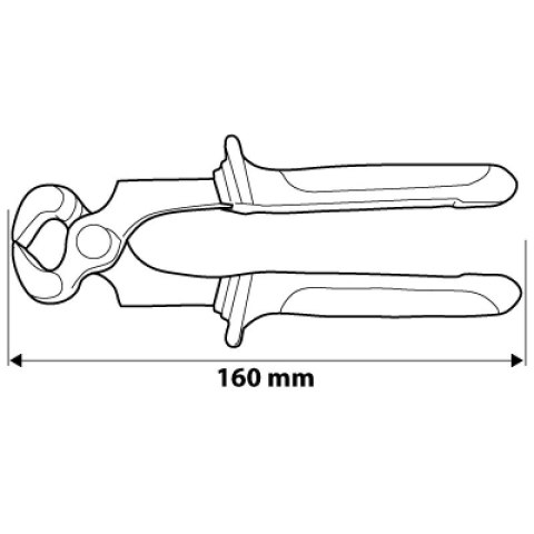 SZCZYPCE TNĄCE CZOŁOWE 160MM