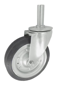 KOŁO METAL-GUMA 200MM OBUDOWA Z TRZPIENIEM 64*25