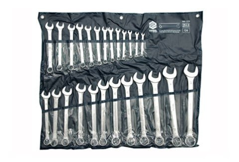 KOMPLET KLUCZY PŁASKO-OCZKOWYCH 6-32 25 SZTUK C-V