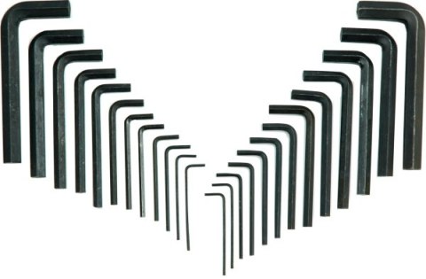 KLUCZE IMBUSOWE METRYCZNO-CALOWE KOMPLET 25 SZTUK 1 - 10MM