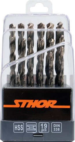 KOMPLET WIERTEŁ DO METALU HSS 1-10MM 19 SZTUK