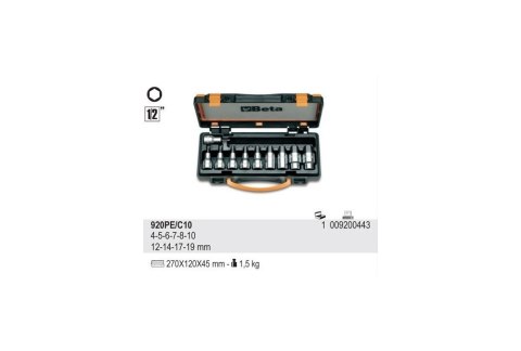 KOMPLET NASADEK TRZPIENIOWYCH 10 SZT.