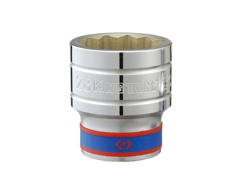 NASADKA KRÓTKA 12-KĄTNA CHROMOWANA 1/2'' 21MM