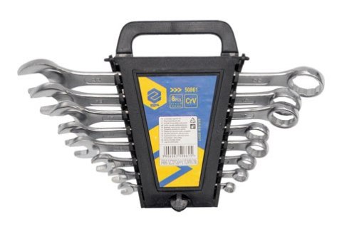 KOMPLET KLUCZY PŁASKO-OCZKOWYCH 8 SZTUK 6-22