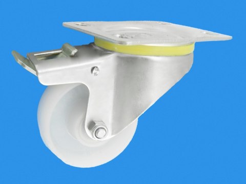 KOŁO Z TWORZYWA 80MM OBUDOWA SKRĘTNA+HAMULEC 6BH