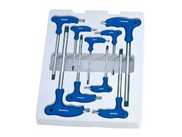 KOMPLET IMBUSÓW TORX Z UCHWYTEM 'L' 9 SZTUK T10 - T50
