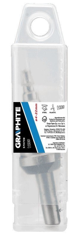 WIERTŁO WIELOSTOPNIOWE DO METALU 4-22MM