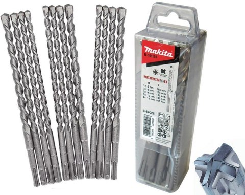 ZESTAW WIERTEŁ 12 SZT. 'NEMEZIS 2' SDS-PLUS