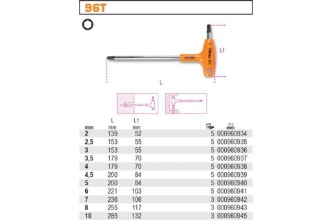 KLUCZ TRZPIENIOWY KĄTOWY 6MM