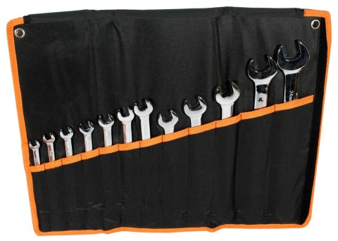 ZESTAW KLUCZY PŁASKO-OCZKOWYCH 12 CZĘŚCIOWY 8-24MM POLER