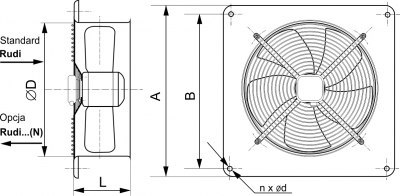 WENTYLATOR RUDI 40 1F