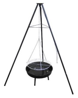 GRILL WISZĄCY WĘGLOWY NA TRÓJNOGU