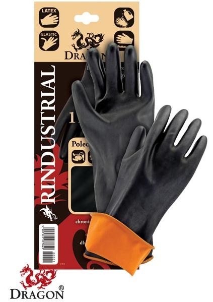 RĘKAWICE GUMOWE RINDUSTRIAL ROZMIAR 11 DŁUGOŚĆ 35CM