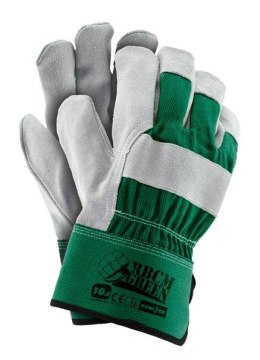 RĘKAWICE WZMACNIANE SKÓRA BYDLĘCĄ RBCMGREEN