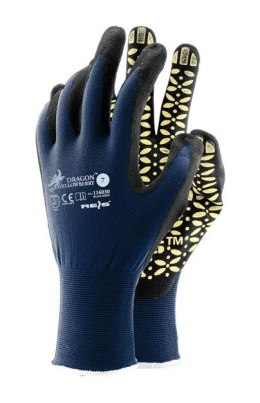 RĘKAWICE LYCRA+NYLON POWLEKANE NITRYLEM RYELLOWBERRY 8