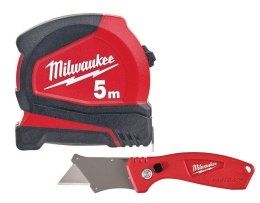 TAŚMA MIERNICZA PRO COMPACT 5M + SKŁADANY NÓŻ FATSTBACK