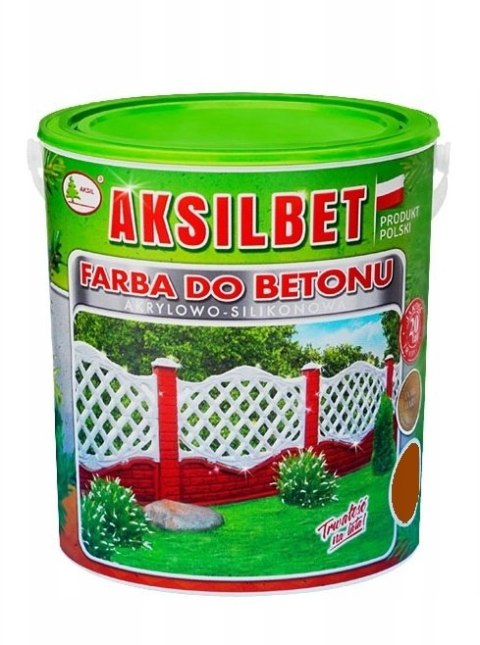 AKSILBET FARBA DO BETONU WIŚNIA CIEMNA 2.5L
