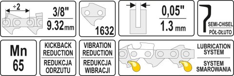 ŁAŃCUCH TNĄCY DO PILARKI 3/8'' NA BĘBNIE