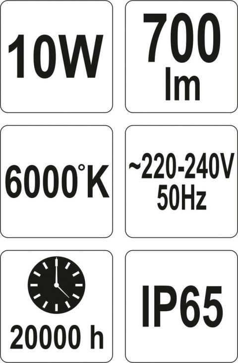 REFLEKTOR DIODOWY 10W 700LM COB